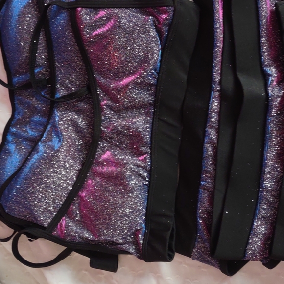 Women’s H.P.Galaxy Starry Night Lurex high-waist bottom cami top  Bikini - Picture 11 of 11